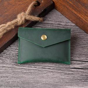 Monedero de Cuero Genuino para Hombre, Estilo Vintage, para Tarjetas de Crédito y de Visita, con Cierre de Botón - Product Image 3