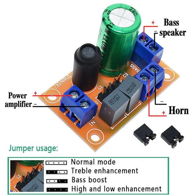 Adjustable HIFI Horn Treble Bass 2 Way Audio Frequency Divider Home Car DIY Speaker Crossover Filters Kits