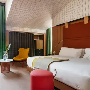 Perlengkapan Proyek Mebel Suite Mewah Nordic King Size Bed Hotel Kamar Tidur
