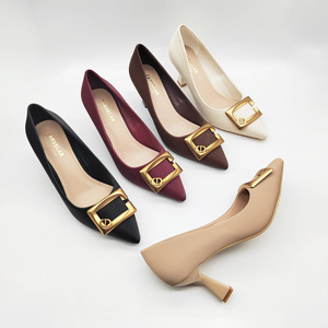 Nouveauté - Escarpins pour femmes avec <span class=keywords><strong>boucle</strong></span> en métal, élégants, à bout pointu et talons hauts - Product Image 1