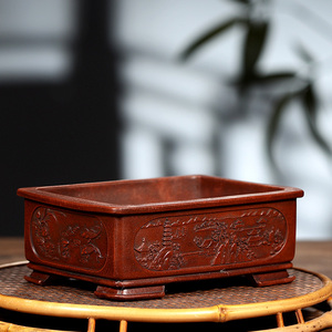 無釉手作り宜興盆栽鉢 - Product Image 3