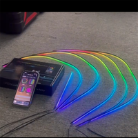Kit de Luces LED de Ambiente Personalizadas de Fábrica OEM, 10 en 1, RGB, Sinfonía Dinámica, Luces LED Interiores para Automóvil, Luz Ambiental para Automóvil