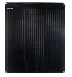 60W Portable Thin Film Light Weight Black 9bb High Efficient Caravan Solar Panels with Transparent PE Back Plate Sheet