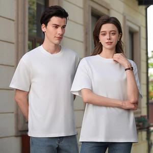 Camiseta de Algodón Grueso de 230 g/m² con Logotipo Personalizado, Talla Europea, Oversize, Lisa, para Hombre, de Alta Gama, 100% Algodón, Color Azul Marino - Product Image 6