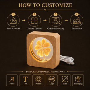 Lampada Notturna in Cristallo con Incisione 3D Personalizzata, Luce LED in Cristallo K9 per Regali - Product Image 5