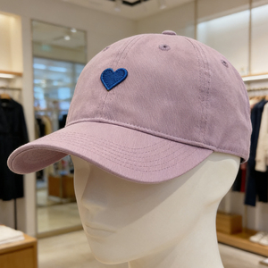 หมวกเบสบอลผ้าแคนวาสคอตตอนแบบ 6 แผง ปักลายหัวใจสีน้ำเงิน ปรับขนาดได้ สไตล์ลำลอง สปอร์ต ป้องกันแสงแดด เหมาะสำหรับกอล์ฟ เดินป่า และใช้ในชีวิตประจำวัน - Product Image 5
