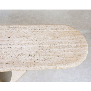 Sang Trọng La Mã Travertine Bảng Phòng Khách Dài Kem Bất Đá Top Cao Chân Accent Hành Lang Đá Cẩm Thạch Nhập Bảng Điều Khiển - Product Image 6