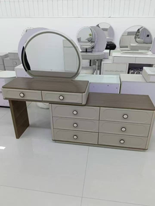 Modern Makeup Vanity Table <b>With</b> <b>Lighted</b> <b>Mirror</b> Storage Desk For Bedroom Furniture - Product Image 4