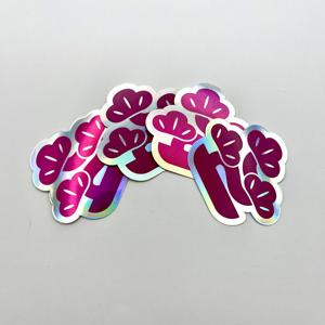 สติกเกอร์โฮโลแกรมเลเซอร์โฮโลแกรมที่กำหนดเองด้วยตนเองฉลากพลาสติกไวนิลกาวพิมพ์ยูวีสำหรับบรรจุภัณฑ์โลโก้การ์ตูน - Product Image 4