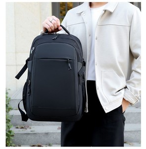 New Design 15.6 Inch Bag Custom Logo Luxury <strong>Waterproof</strong> Oxford Pu <strong>Black</strong> Material Business Men Day Pack Bag Travel Laptop <strong>Backpack</strong> - Product Image 6