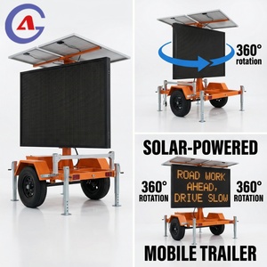 Remolque con Letrero de Mensajes Variables, OEM, Popular, Duradero, de Bajo Consumo, Alimentado por Energía Solar, de Alta Luminosidad, Grado Premium, con Control Remoto - Product Image 2