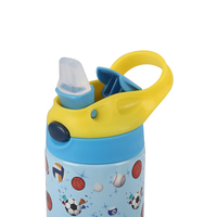 Gobelet isotherme à sublimation 350 ml (12 oz) avec couvercle rabattable, en acier inoxydable, pour enfants, bouteille d'eau, personnalisable par sublimation