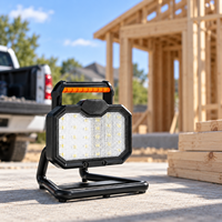 Lampe de travail LED portable rechargeable, montable sur trépied, avec port USB-C, pour la construction, le camping et les situations d'urgence