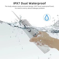 Alat Semprot Air Gigi Portabel Tanpa Kabel USB-C Isi Ulang untuk Penggunaan Industri, Bahan ABS+PC, 4 Nozzle, Tangki Air 200mL, 2000mAh