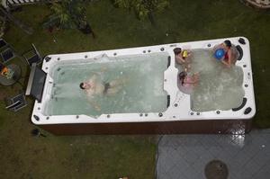 Sunrans 136 Massagestralen Eindeloos Zwembad Grote Familie Gebruikt Dual Zone <span class=keywords><strong>Swim</strong></span> <span class=keywords><strong>Spa</strong></span> Zwembad Buiten Boven De Grond Zwembad <span class=keywords><strong>Spa</strong></span> Groothandel - Product Image 5