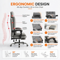 Chaise de bureau exécutive en cuir ergonomique avec support lombaire en mousse à mémoire de forme, conforme REACH, logo personnalisé, OEM, vente en gros