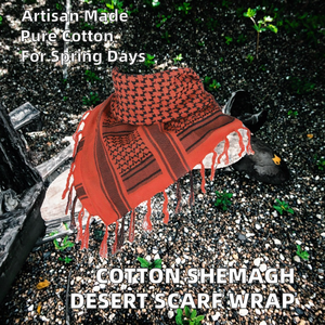 ผ้าพันคอเชมากห์ลายจุดวาดมือ 100% ผ้าฝ้าย สำหรับฤดูใบไม้ผลิ แบบสี่เหลี่ยม สำหรับใช้งานทางยุทธวิธีในทะเลทราย แห้งเร็วและกันลม - Product Image 2