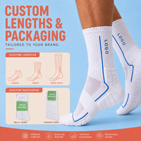 Chaussettes de sport en coton personnalisées avec logo, absorbant les chocs, anti-transpiration, pour la gym et le sport, chaussettes mi-mollet pour la course et le basketball