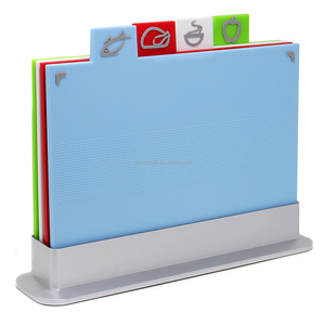 Ensemble de planches à découper colorées antidérapantes avec support - Product Image 1