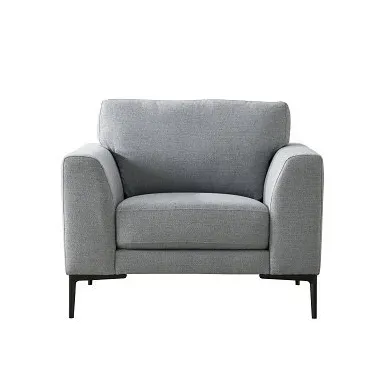 Grey Simple Fabric Living Room Combination Sofa Chair