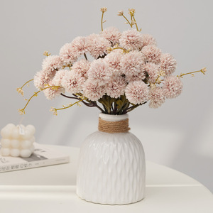 Bouquet de fleurs artificielles Plain Realm, fleurs en soie rose pour mariage et décoration intérieure - Product Image 3