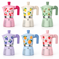 Cafetière Moka en aluminium pour cuisinière avec soupape de sécurité, poignée résistante à la chaleur et bec verseur facile pour la cuisine et le camping