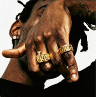 Hip-Hop Nugget-Ring Edelstahl 18K Vergoldet Rollie Geometrischer Breiter Fingerring Trendiger Herren-Modeschmuck