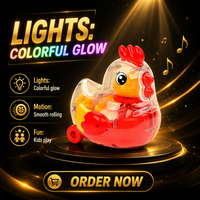 Petit poussin sonore et lumineux, modèle de jouet universel en plastique 929