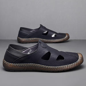 2026 New Summer Men's Father Sandals Soft Leather Breathable Hollow Out Dual-Wear Casual <b>Shoes</b> <b>for</b> Middle-Aged & <b>Elderly</b> Men - Product Image 5