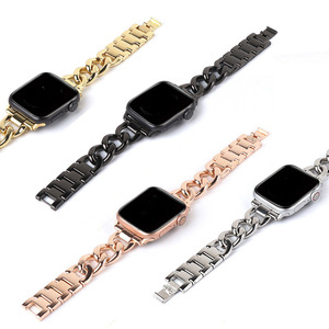 Correa de Acero Inoxidable a la Moda para Reloj Apple 6 5 4 <span class=keywords><strong>SE</strong></span> 42mm <span class=keywords><strong>38mm</strong></span>, Pulsera de Metal para Reloj - Product Image 1