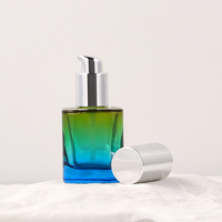 Ensemble d'emballage cosmétique de luxe en verre 50g pot de crème pour le visage 30ml 50ml 100ml 120ml ensemble de bouteilles à pompe de lotion de sérum pour soins de la peau