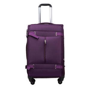 Venta directa Sólido Durable Púrpura Carro moderno Nylon Voyager Cremallera Equipaje con bloqueo de equipaje para ir de viaje - Product Image 2