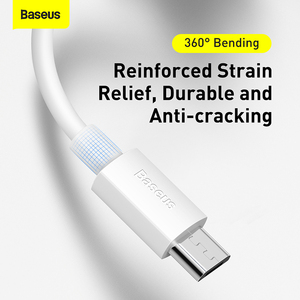 <span class=keywords><strong>Baseus</strong></span> Simple Wisdom Kit <span class=keywords><strong>USB</strong></span> a <span class=keywords><strong>Micro</strong></span> 2.1A <span class=keywords><strong>Cable</strong></span> de datos de flexibilidad ilimitada 2 PCS/Set - Product Image 2