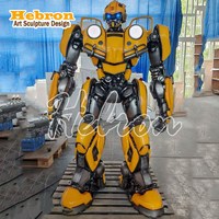 Özelleştirilmiş Büyük Açık Alan Plaza Robotu Transformer Serisi Optimus Prime Bumblebee Reçine Fiberglas Heykeli