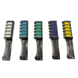 หวีย้อมผมสำหรับเด็กผู้หญิงหวีชอล์กย้อมสีผม10สีแบบ DIY - Product Image 1