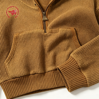 Vêtement d'extérieur pour homme en coton 100% respirant, style vintage, tricot gaufré, coupe ample, épais, avec motif