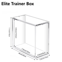 Boîte de présentation en acrylique dédiée pour TCG Elite Trainer Box (ETB) avec couvercle magnétique protégé contre les UV