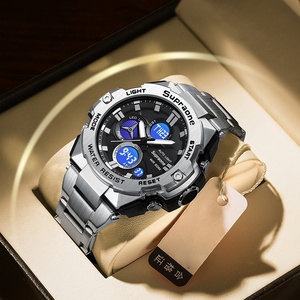 Đa chức năng của người đàn ông thể thao ngoài trời Xem với sáng lịch đồng hồ báo thức, hiển thị thời gian kép quay số thạch anh xem - Product Image 6