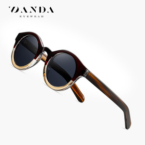 Danda Round <b>Frame</b> Sunglasses S31125 Unisex Acetate UV400 Polarized Street Style - Product Image 1