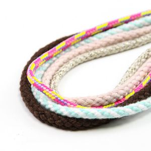 Customized Cord 100% Polyester Cord Braided Cotton Rope 6mm Polyester Shock Cord 3mm for Bag Shoes - Product Image 2
