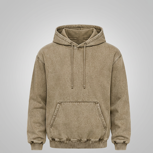 Sweat-shirt à capuche en denim pour homme de qualité supérieure avec poche kangourou - Product Image 1