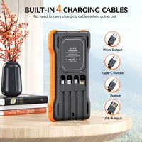 Banco de energía solar Banco de energía USB dual 10000mAh Cargador de batería a prueba de agua Banco de energía portátil Panel solar con luz LED