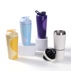 Customized 500ml 750ml 24oz New Design <strong>Cheap</strong> Stainless Steel Sports Gym <strong>Protein</strong> Shaker Cup Bottle With Logo Printing for Adults - Product Image 1