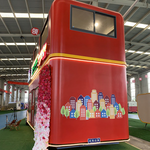 Custom Low Cost Red Double Decker Food Vending <b>Bus</b> Restaurant Mobile Drivable Food Truck With Fully Equipped Equipments - Product Image 4