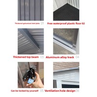 Capanno per Attrezzi da Esterno Minimalista di Grande Capacità con Porta Scorrevole e Ventilazione Naturale, Marca Qinchuangyuan, Modello 008 Jiangxi