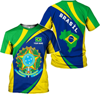 Vêtements Brésiliens en Gros Produits du Brésil Vêtements Drapeau Brésilien T-shirt Brésilien
