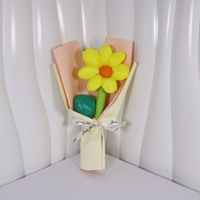 Meilleure vente transfrontalière : Bouquet de fleurs de tournesol en soie style campagnard, fleur unique – Cadeau idéal pour les enseignants