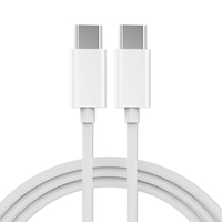 Kabel Data pengisian daya cepat, kabel Data pengisian daya cepat, USB C, Tipe C ke Tipe C, kepang nilon 1M, untuk iPhone 15 pro max