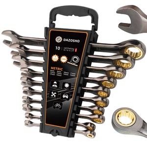 Customized 10pcs CR-V Metric <b>Ratchet</b> Combination Wrench Set Black Nickel Plated <b>Ratchet</b> <b>Spanner</b> Set for Garage - Product Image 1