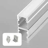 Profilé en aluminium LED d'usine 1m 2m 3m Profilé en aluminium personnalisé avec diffuseur, Profilé en aluminium LED pour bandes lumineuses LED
